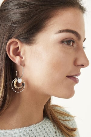 Oorbellen Circled Up Zilver Plastic h5 Afbeelding2